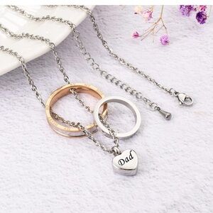 💛💛Silver and Gold Heart Pendant Necklace💛💛